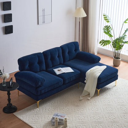 Modern Sectional Sofas Couches Velvet L-Shaped Couches