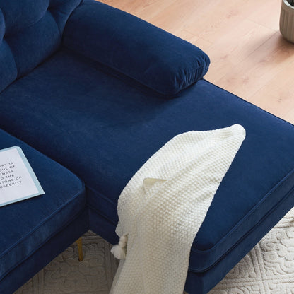 Modern Sectional Sofas Couches Velvet L-Shaped Couches