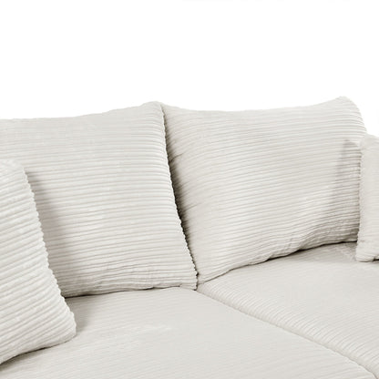 Modern Single Sofa with Movable Ottoman, Hidden Storage, USB Ports, Cup Holders and Phone Holder for Living Room