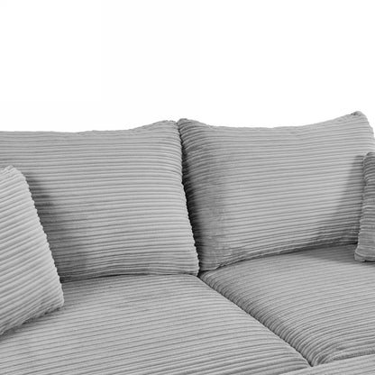 Modern Single Sofa with Movable Ottoman, Hidden Storage, USB Ports, Cup Holders and Phone Holder for Living Room