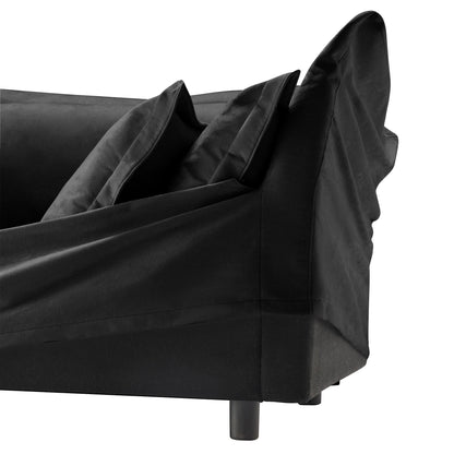 Modern Slipcovered 2-Seat Sofa Couches for Living Room, 2 Seater Sofa, Plain Chenille Deep Seat Sofa with Upholstered Cushion