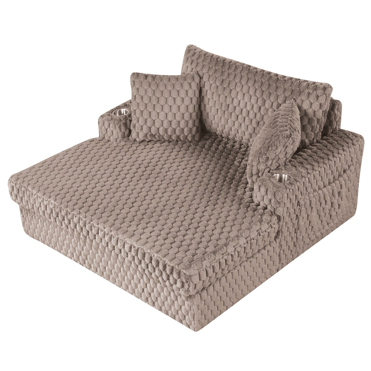 Modern Soft Indoor Chaise Lounge Couch Sofa Bed with Pillows