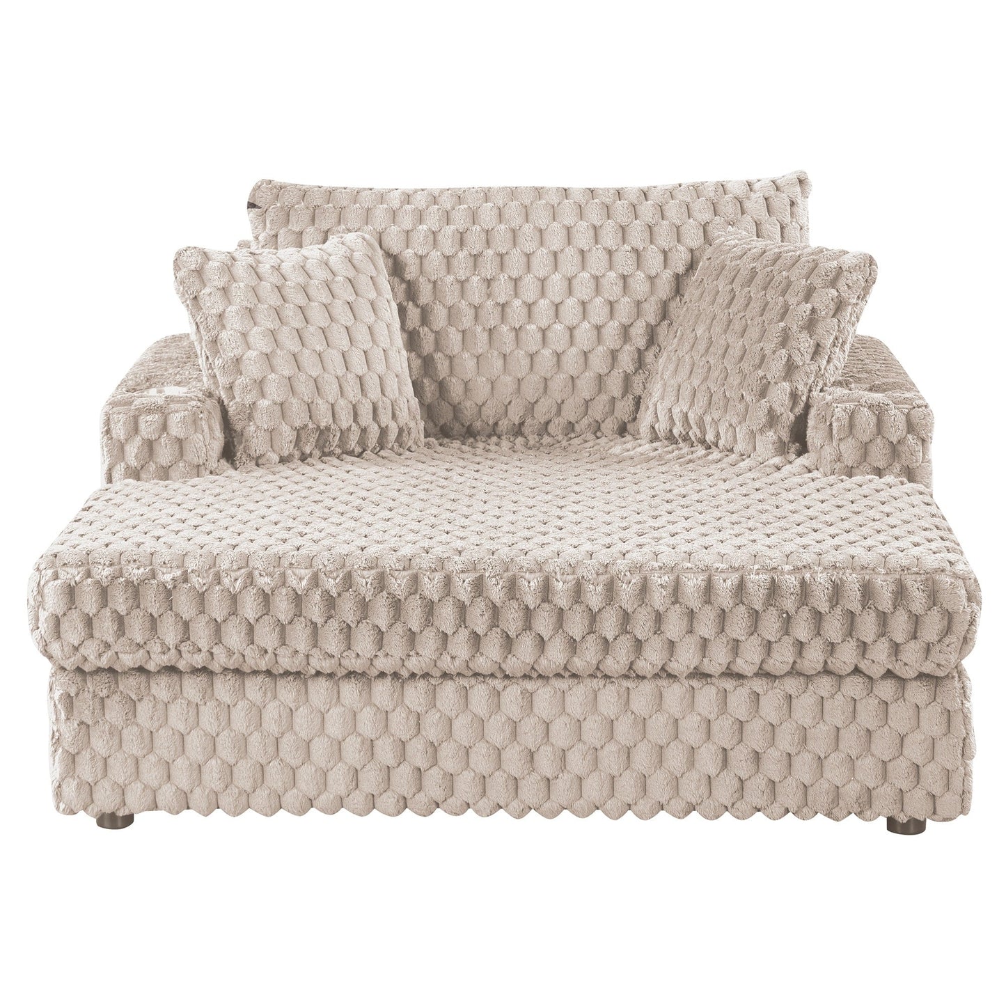 Modern Soft Indoor Chaise Lounge Couch Sofa Bed with Pillows