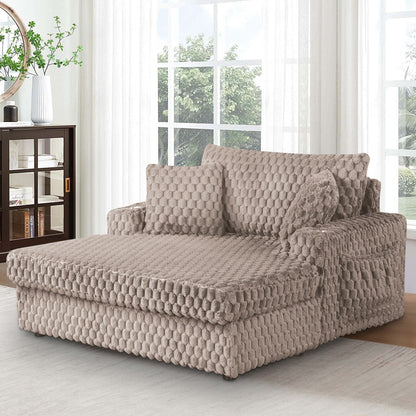 Modern Soft Indoor Chaise Lounge Couch Sofa Bed with Pillows