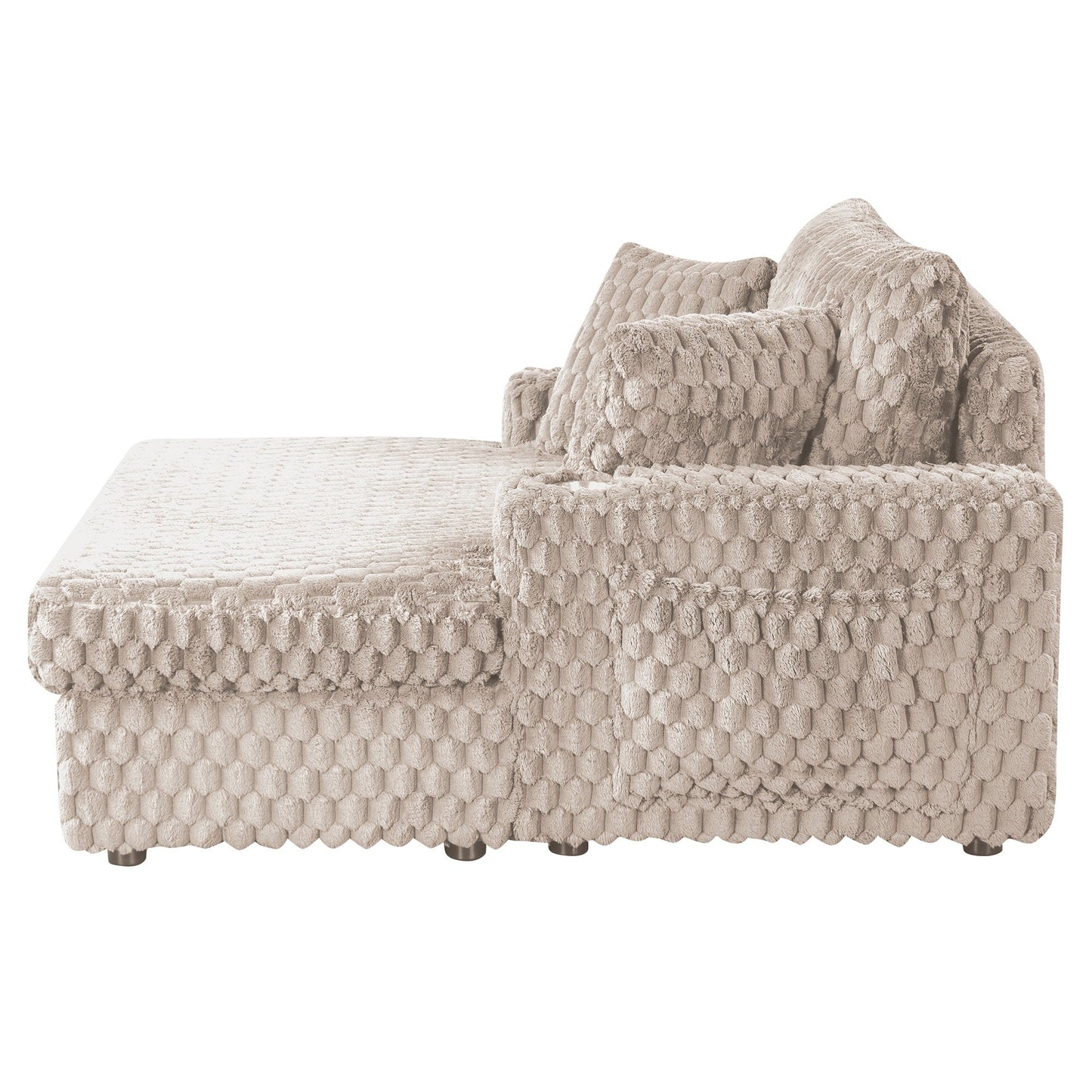 Modern Soft Indoor Chaise Lounge Couch Sofa Bed with Pillows