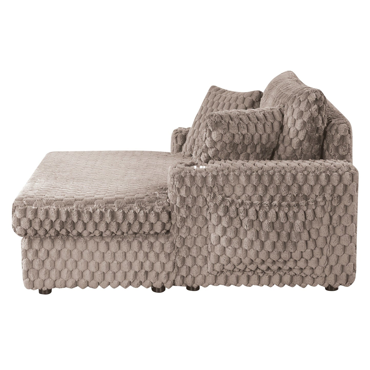 Modern Soft Indoor Chaise Lounge Couch Sofa Bed with Pillows