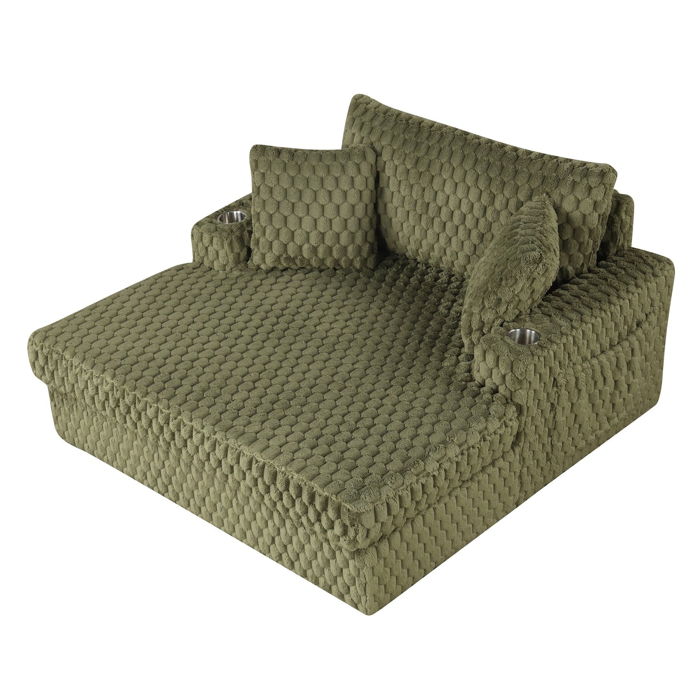 Modern Soft Indoor Chaise Lounge Couch Sofa Bed with Pillows