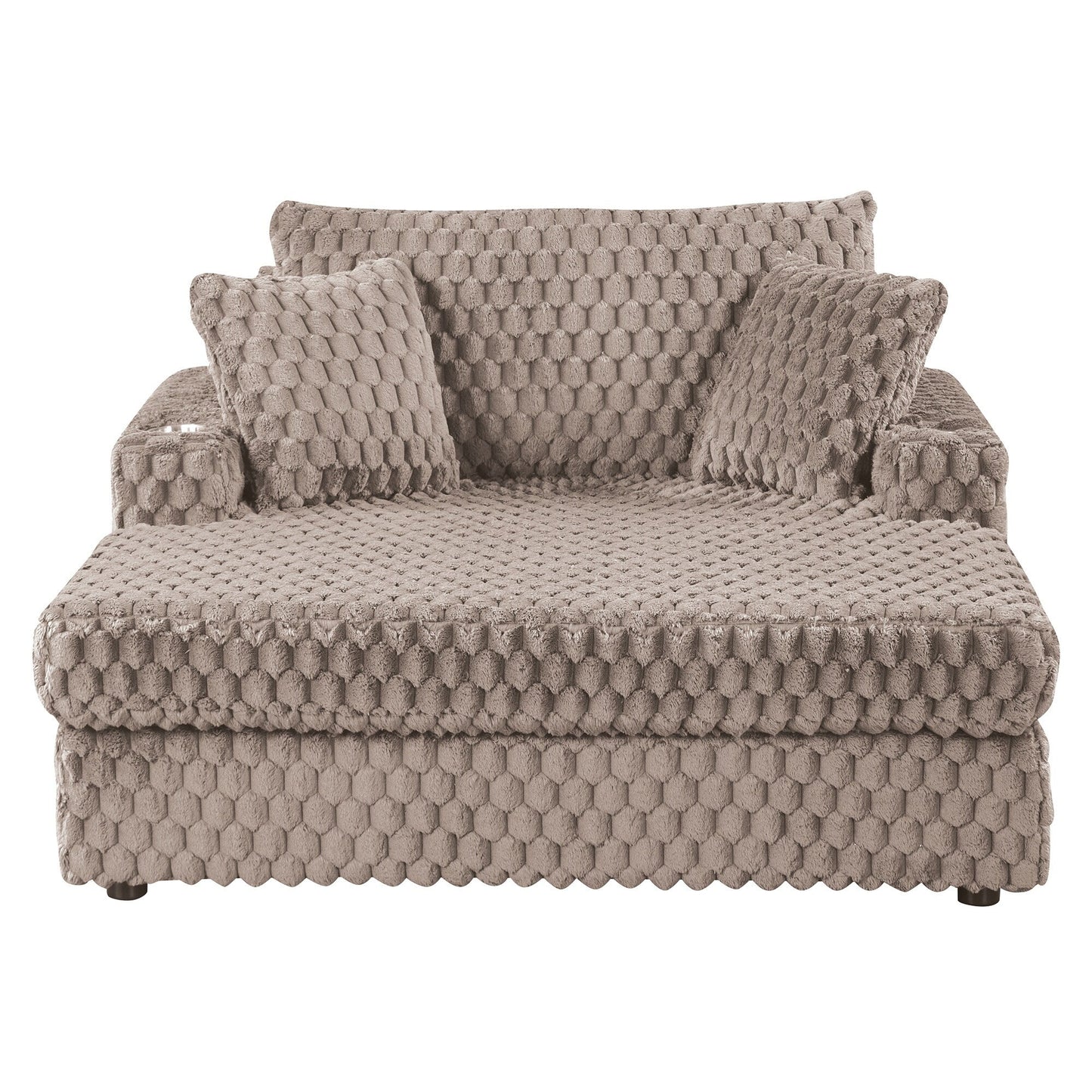 Modern Soft Indoor Chaise Lounge Couch Sofa Bed with Pillows