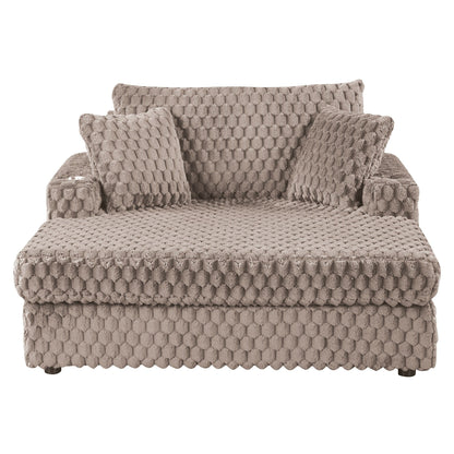Modern Soft Indoor Chaise Lounge Couch Sofa Bed with Pillows