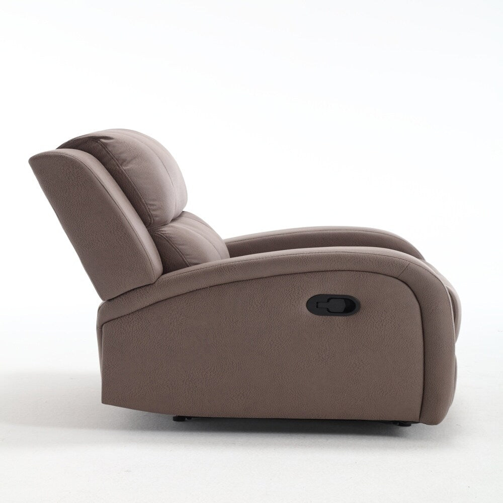 Modern Soft and Faux Leather Manual Recliner Chair