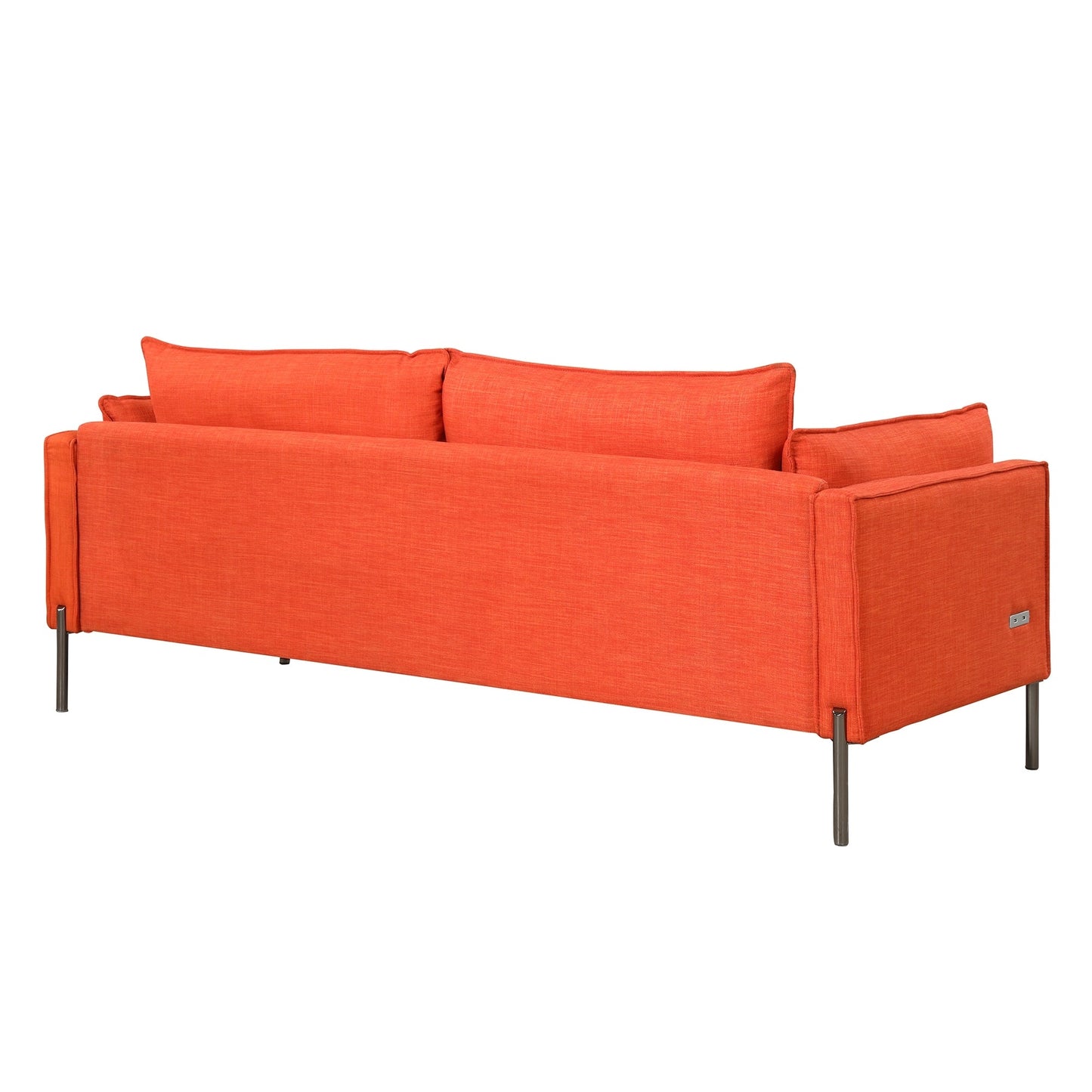 Modern Style 3 Seat Sofa Linen Fabric Upholstered Couch Furniture