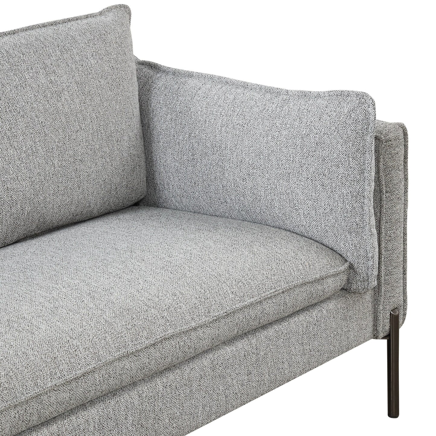 Modern Style 3 Seat Sofa Linen Fabric Upholstered Couch Furniture