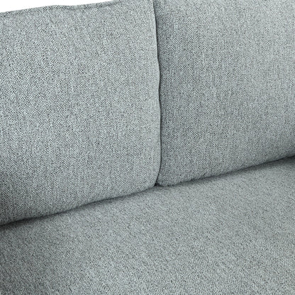 Modern Style 3 Seat Sofa Linen Fabric Upholstered Couch Furniture