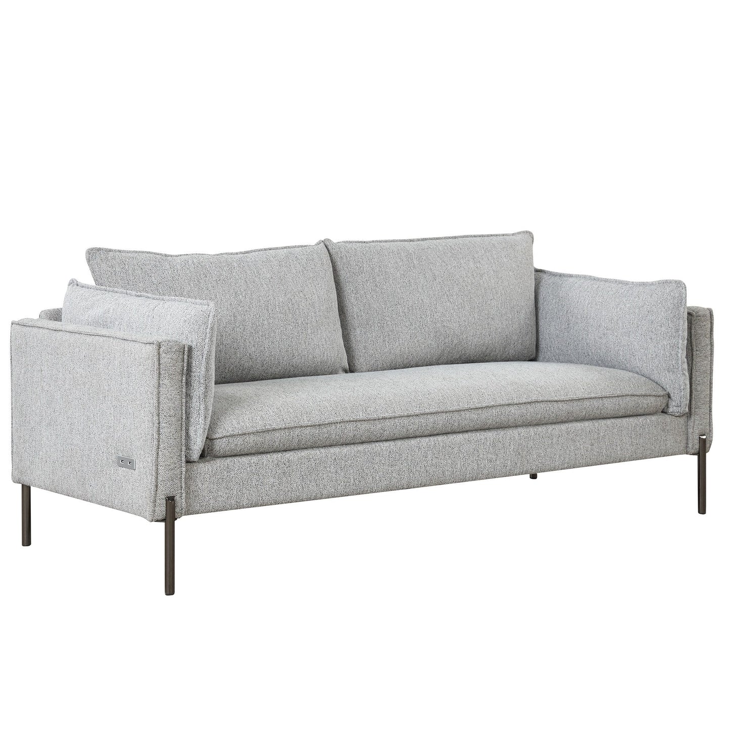 Modern Style 3 Seat Sofa Linen Fabric Upholstered Couch Furniture