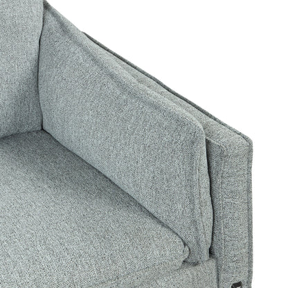Modern Style 3 Seat Sofa Linen Fabric Upholstered Couch Furniture