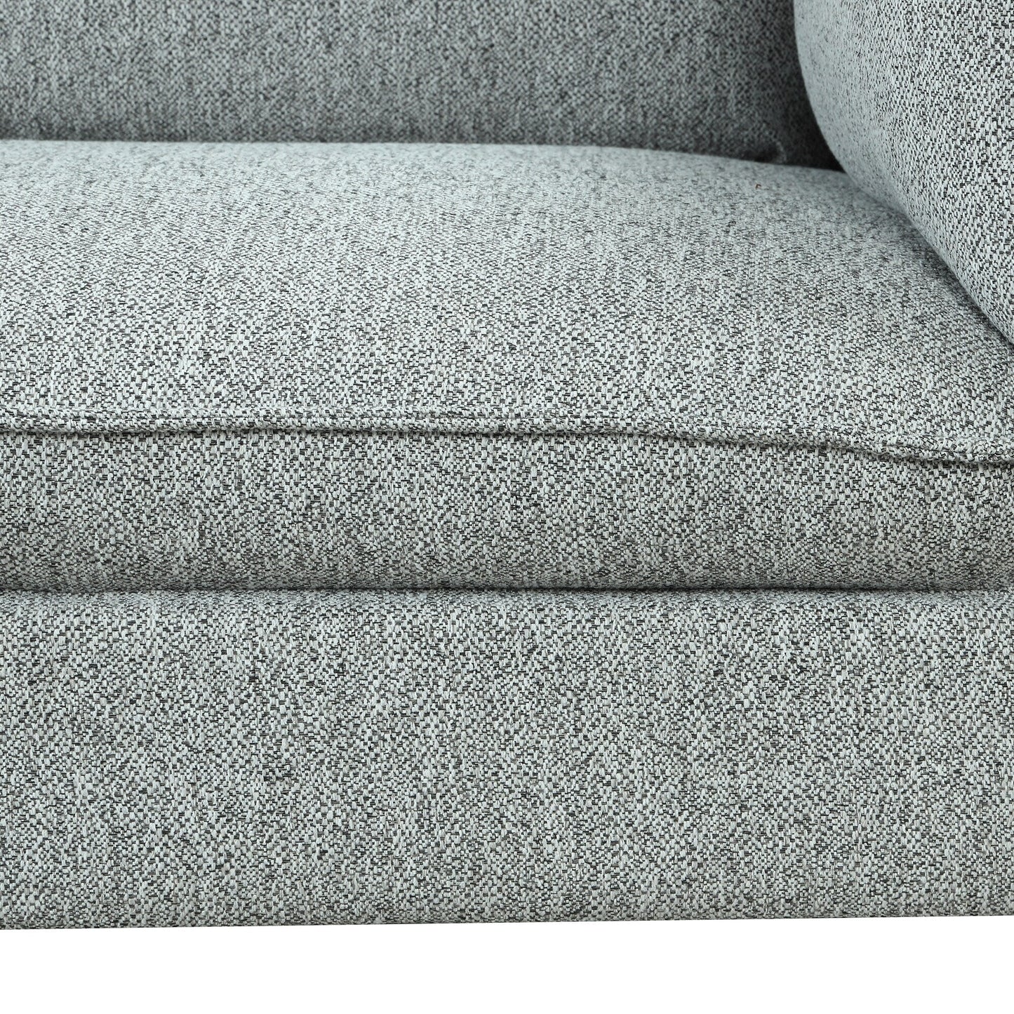 Modern Style 3 Seat Sofa Linen Fabric Upholstered Couch Furniture
