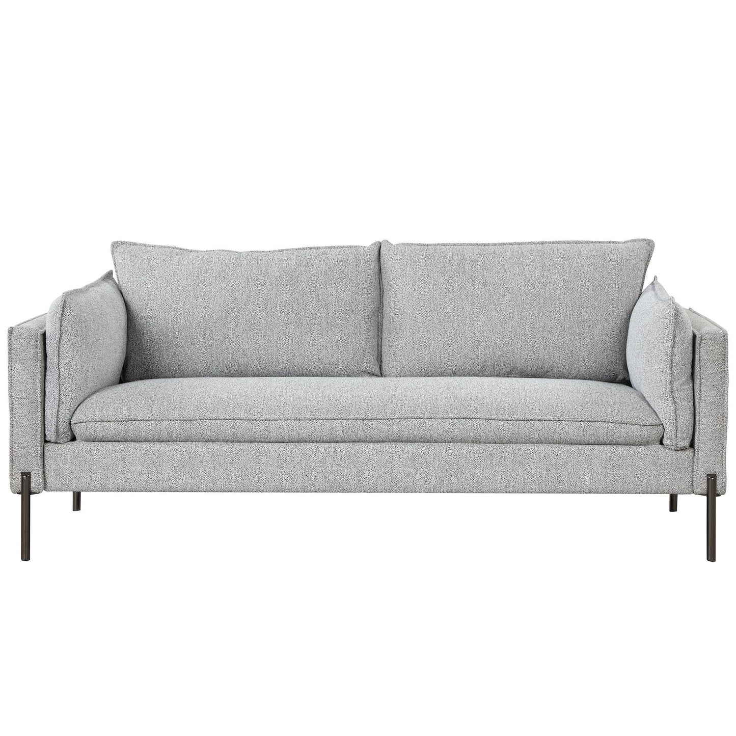 Modern Style 3 Seat Sofa Linen Fabric Upholstered Couch Furniture