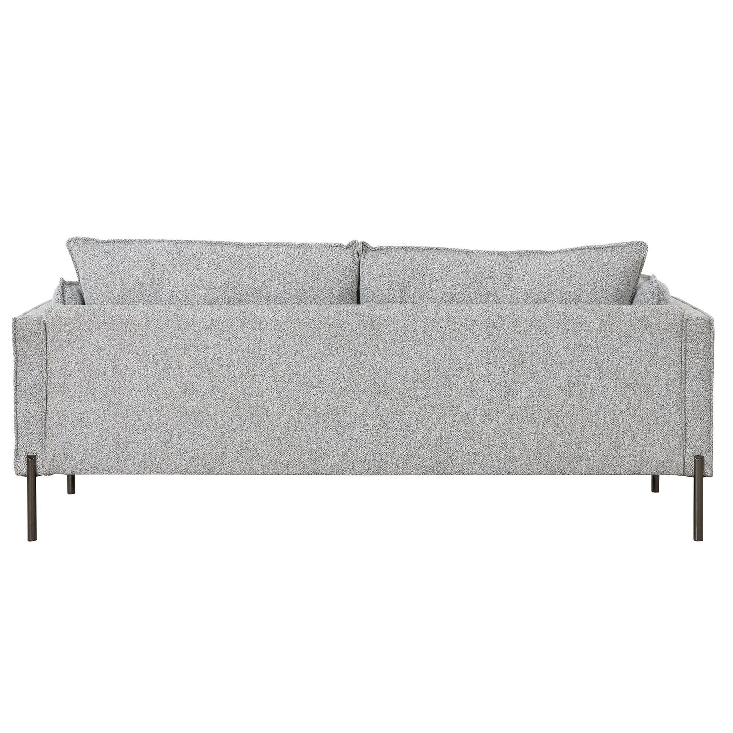Modern Style 3 Seat Sofa Linen Fabric Upholstered Couch Furniture