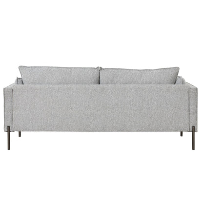 Modern Style 3 Seat Sofa Linen Fabric Upholstered Couch Furniture