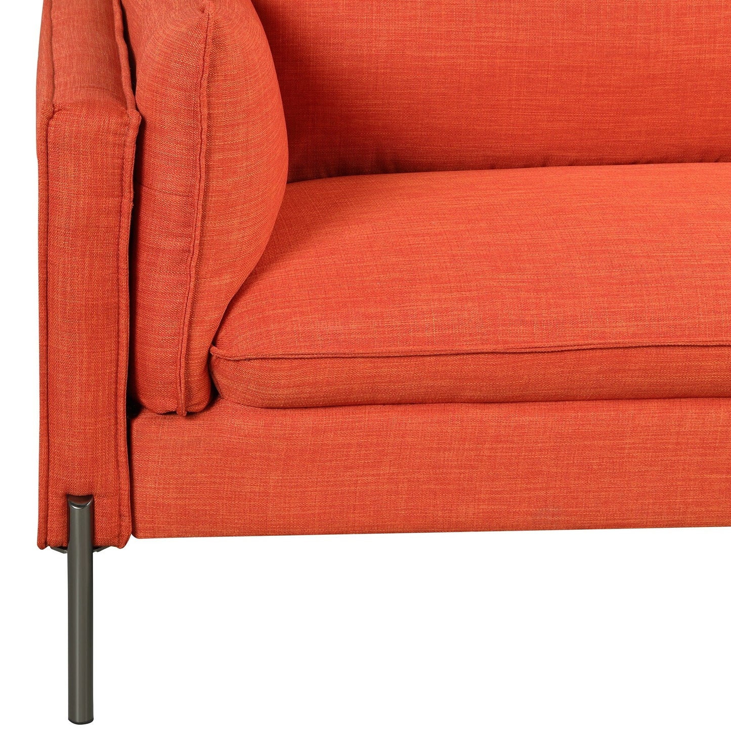 Modern Style 3 Seat Sofa Linen Fabric Upholstered Couch Furniture