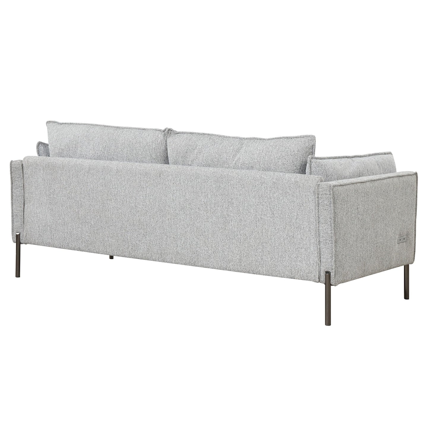 Modern Style 3 Seat Sofa Linen Fabric Upholstered Couch Furniture