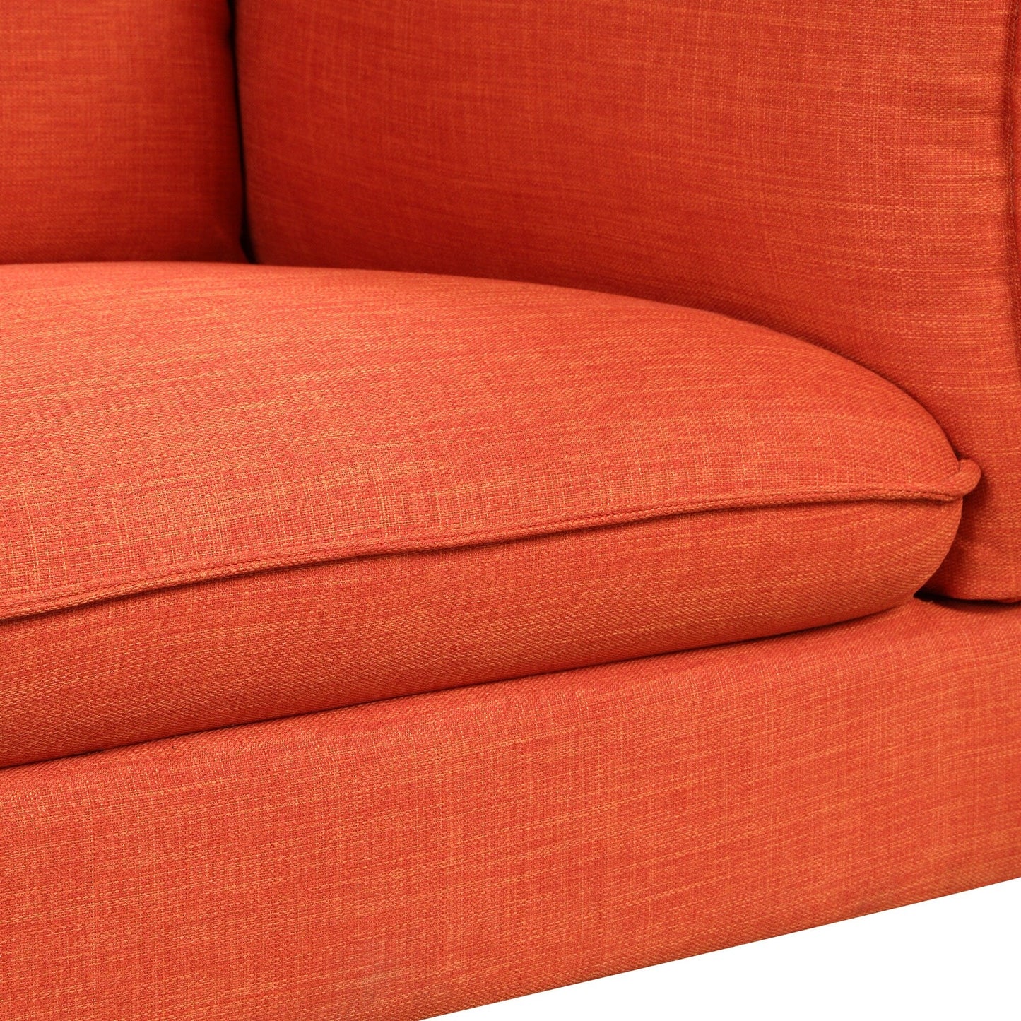Modern Style 3 Seat Sofa Linen Fabric Upholstered Couch Furniture