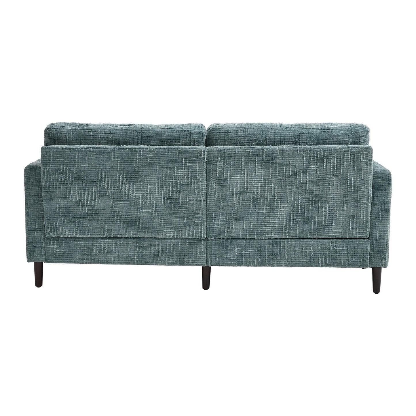 Modern Style Chenille 2-Seater Wood-Legged Sofa With Led Light, Usb Charging Port And Storage Bag Living Room Bedroom Study Room