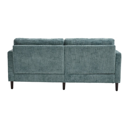 Modern Style Chenille 2-Seater Wood-Legged Sofa With Led Light, Usb Charging Port And Storage Bag Living Room Bedroom Study Room
