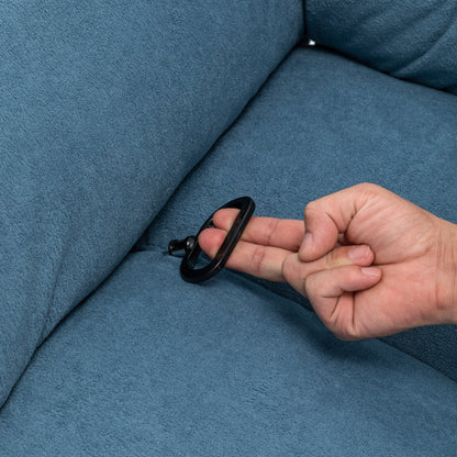 Modern Swivel Home Theatre Manual Recliner Adjustable Single Lazy Sofa with Footrest and Side Pocket