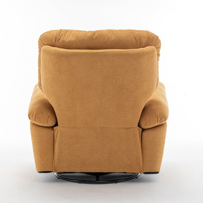 Modern Swivel Home Theatre Manual Recliner Adjustable Single Lazy Sofa with Footrest and Side Pocket
