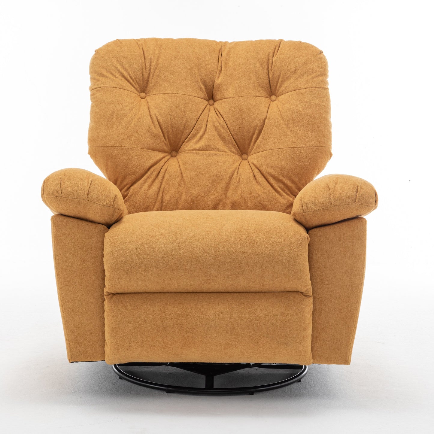 Modern Swivel Home Theatre Manual Recliner Adjustable Single Lazy Sofa with Footrest and Side Pocket