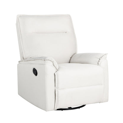 Modern Swivel Manual Recliner Chair with Upholstered and Adjustable Backrest for Living Room or Bedroom Nursery