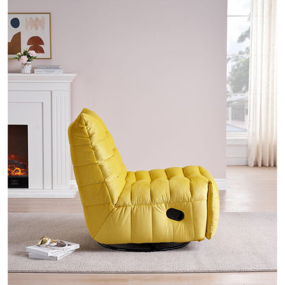 Modern Swivel Recliner with Side Pocketï¼Casual Upholstered Sofa Chair