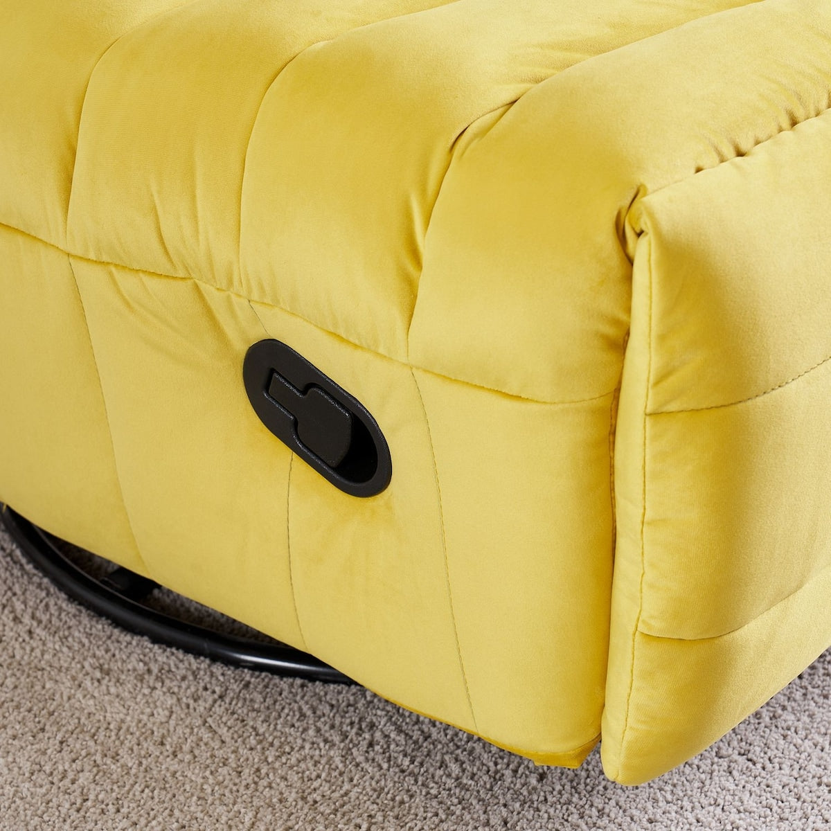Modern Swivel Recliner with Side Pocketï¼Casual Upholstered Sofa Chair