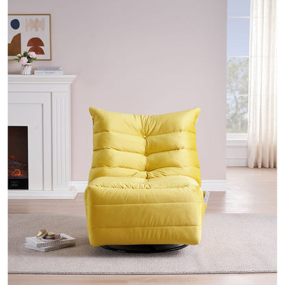 Modern Swivel Recliner with Side Pocketï¼Casual Upholstered Sofa Chair