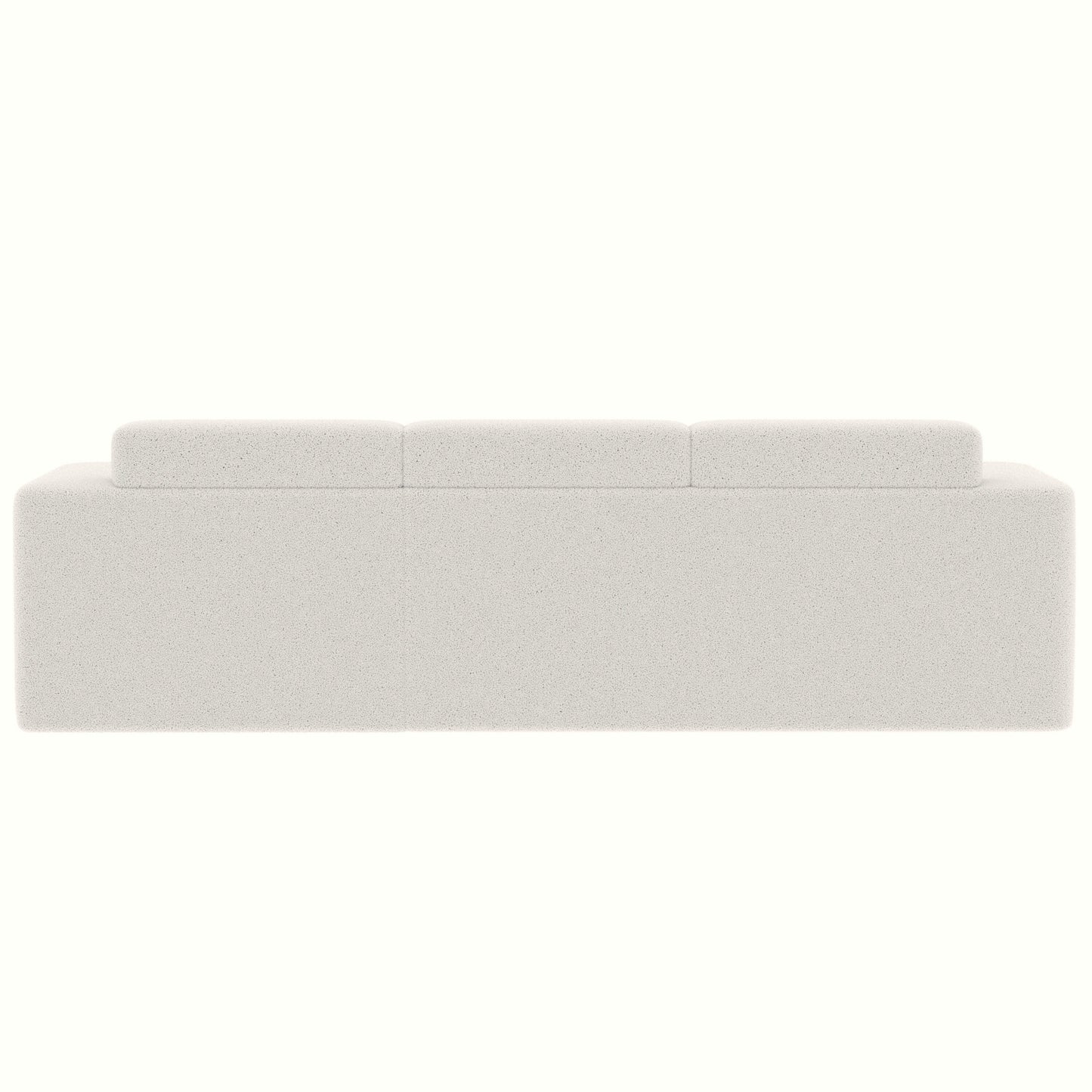 Modern Teddy Fabric L-Shaped Sectional Sofa 3-Seater Sofa Couch with Chaise and Pillows for Living Room Apartment