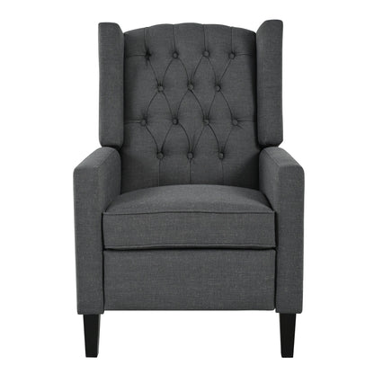 Modern Tufted Push Back Recliner Chair with Foldable Side Table and USB Charging Ports for Living Room or Bedroom