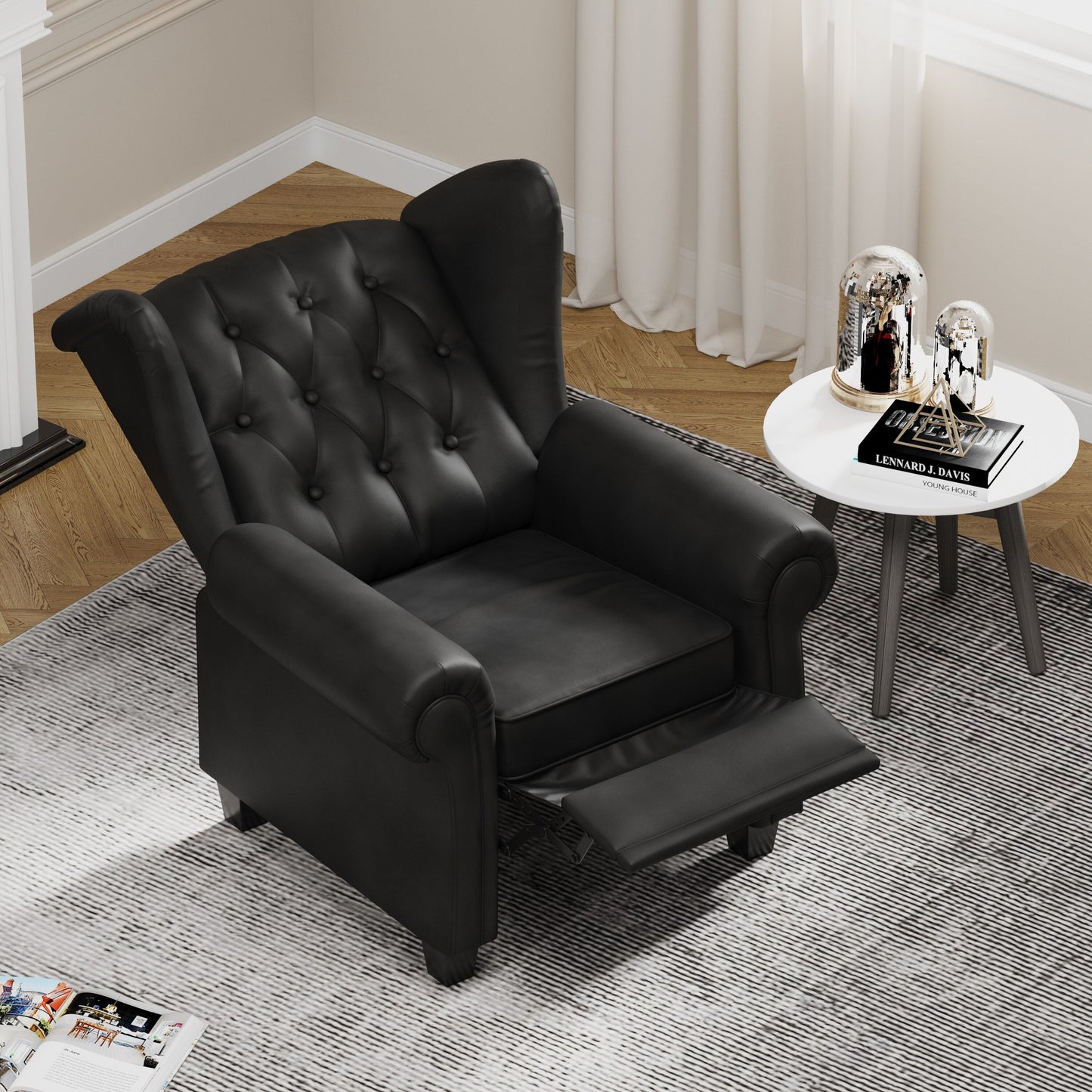 Modern Tufted Push Back Tufted Recliner Armchair