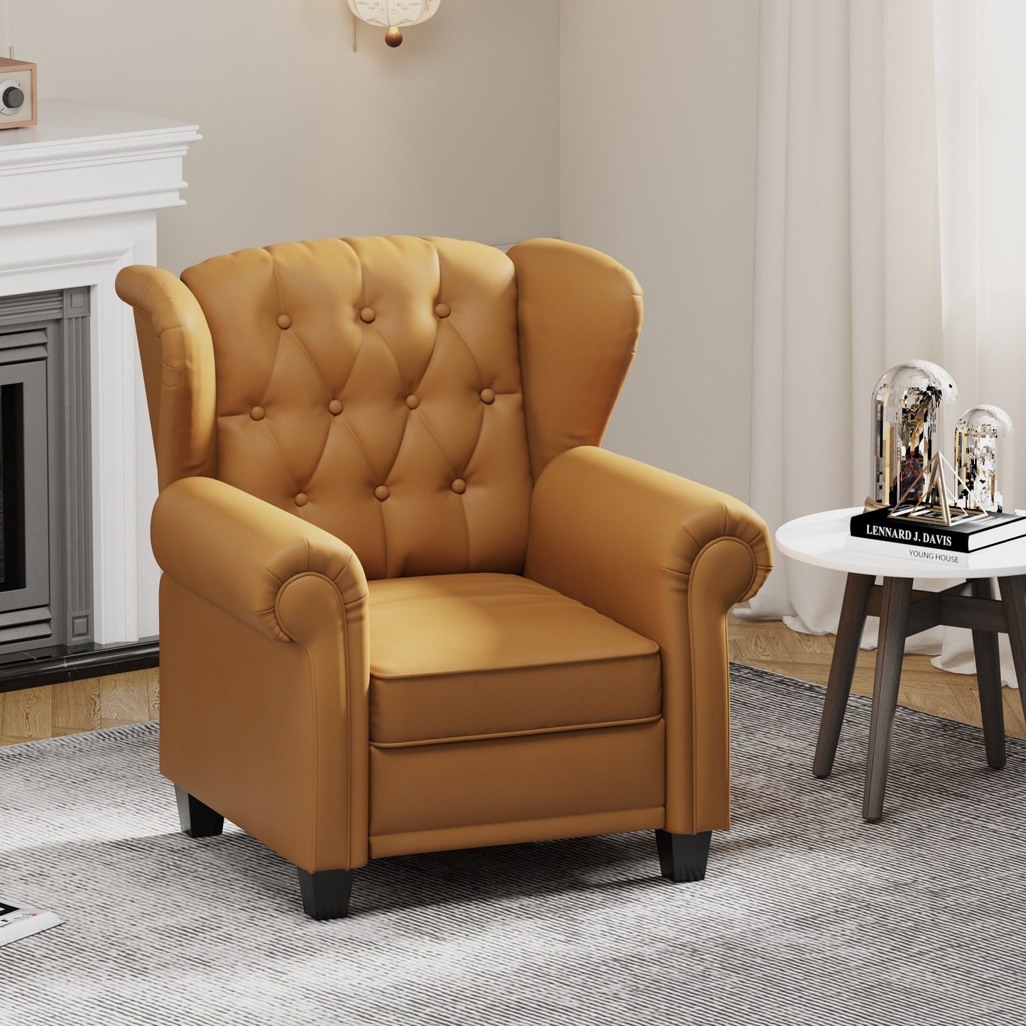 Modern Tufted Push Back Tufted Recliner Armchair