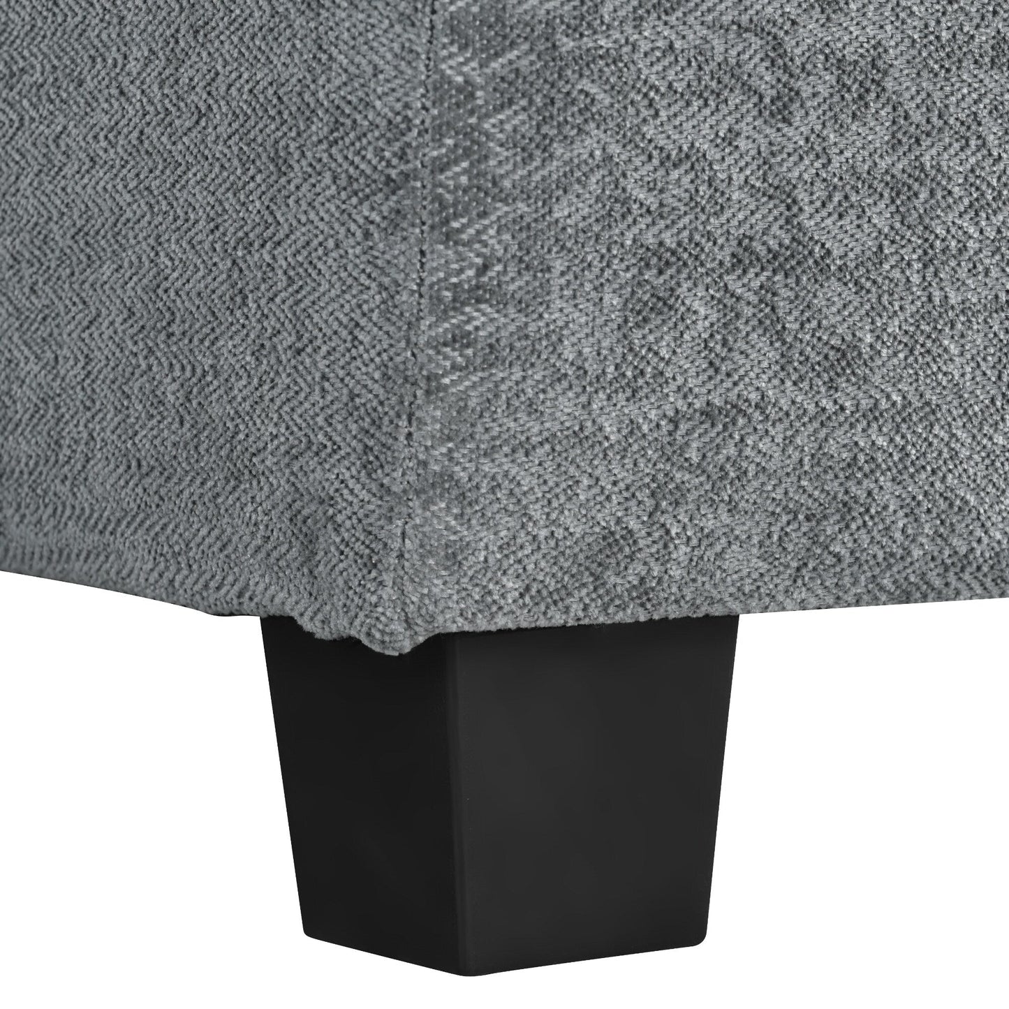 Modern U-Shaped Chenille Modular Sofa Living Room Tufted Back 6-Seat Sectional Sofa with Adjustable Armrest Pillows