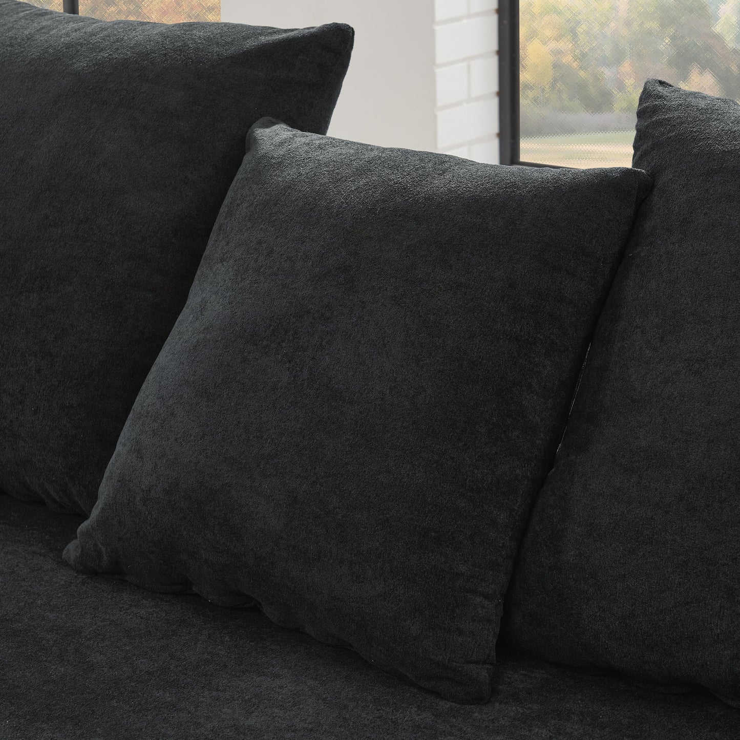 Modern Upholstered L-Shape Sectional Sofa Couch