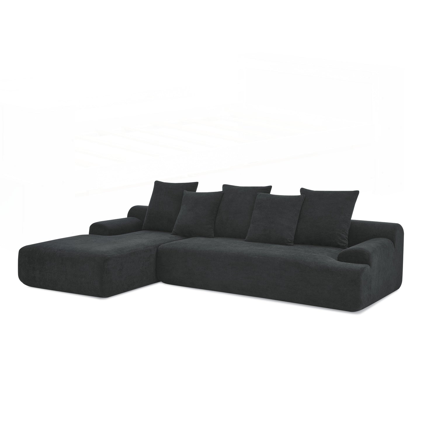 Modern Upholstered L-Shape Sectional Sofa Couch