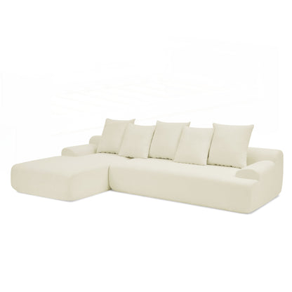 Modern Upholstered L-Shape Sectional Sofa Couch