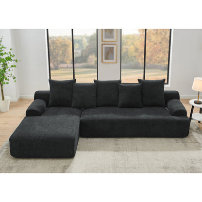 Modern Upholstered L-Shape Sectional Sofa Couch