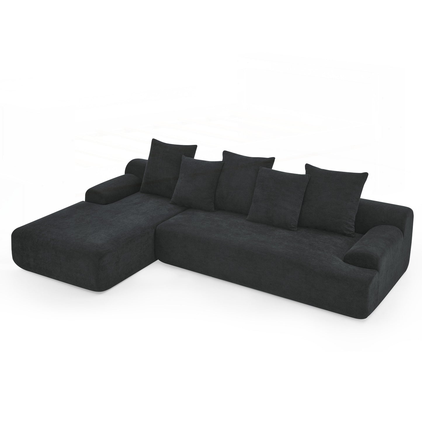 Modern Upholstered L-Shape Sectional Sofa Couch