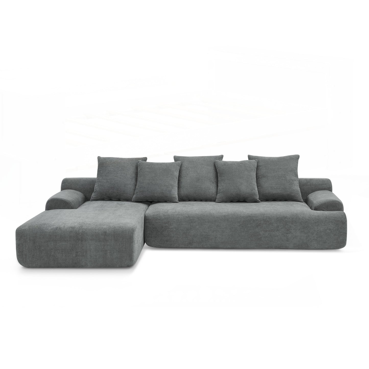 Modern Upholstered L-Shape Sectional Sofa Couch