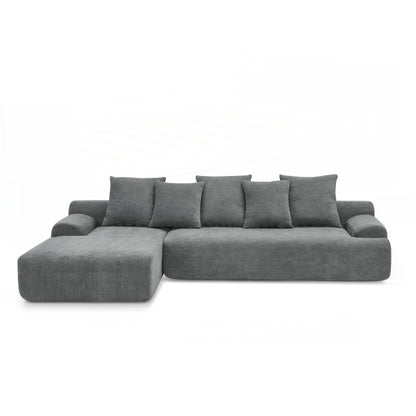 Modern Upholstered L-Shape Sectional Sofa Couch