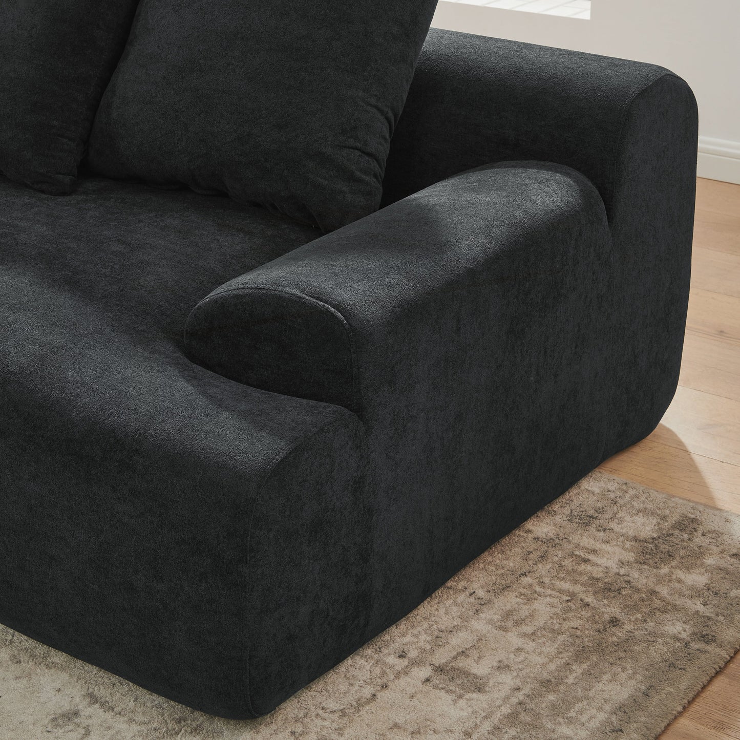 Modern Upholstered L-Shape Sectional Sofa Couch