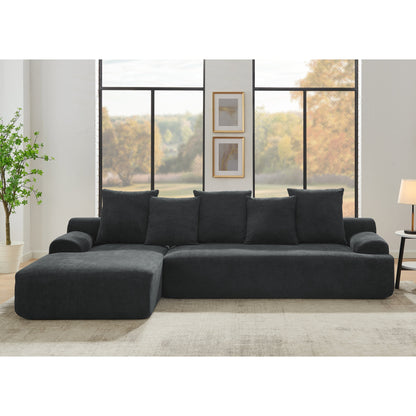 Modern Upholstered L-Shape Sectional Sofa Couch