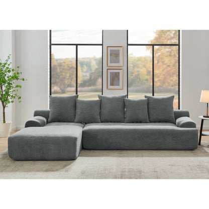 Modern Upholstered L-Shape Sectional Sofa Couch